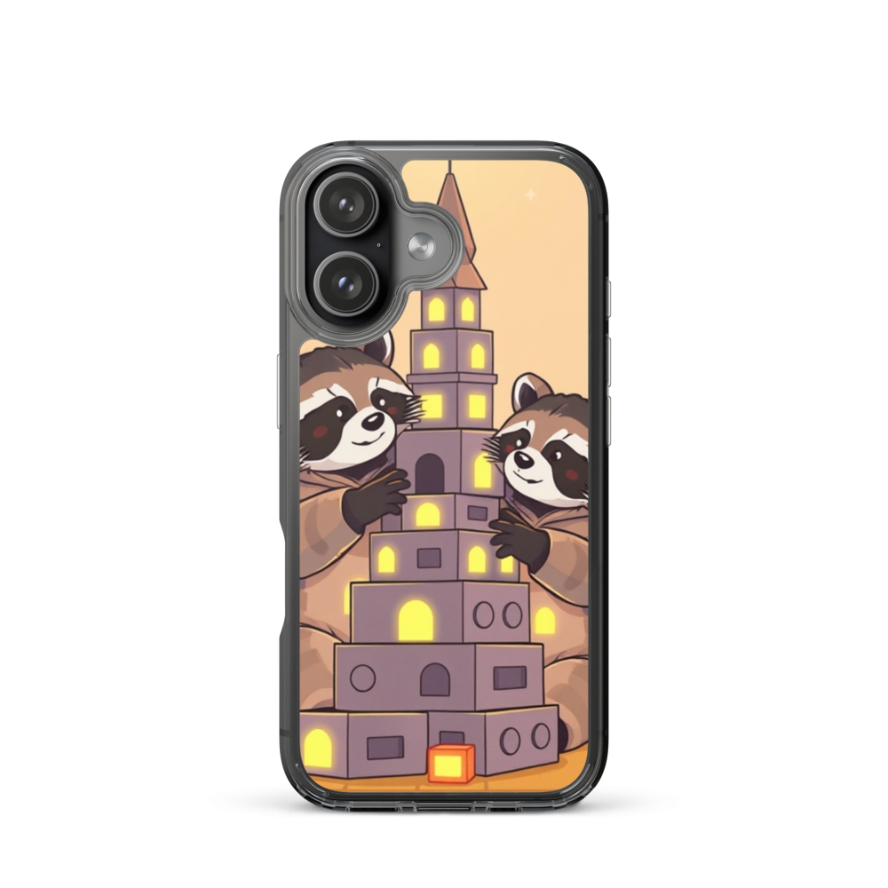 Raccoon Siblings Building Enchanted Castle Phone Case