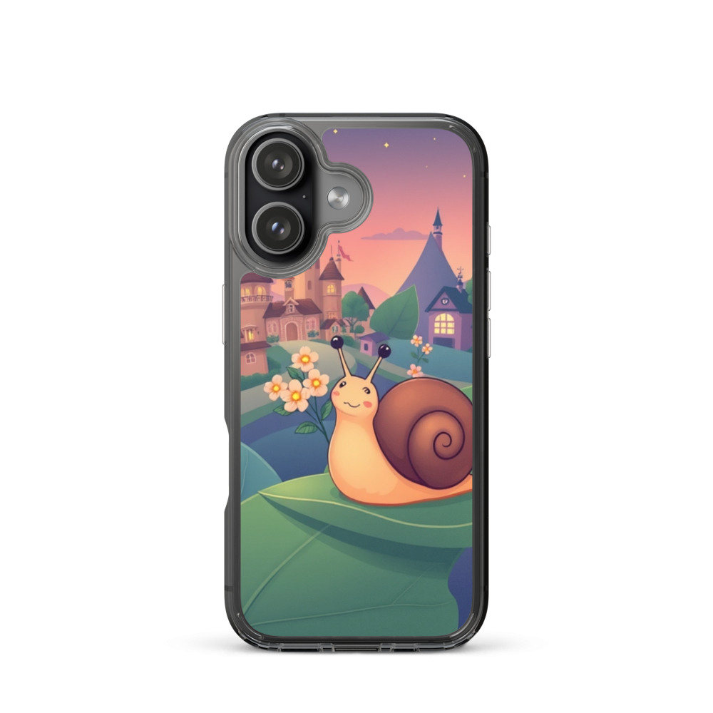 Kind-Hearted Snail Delivering Glowing Flowers Phone Case
