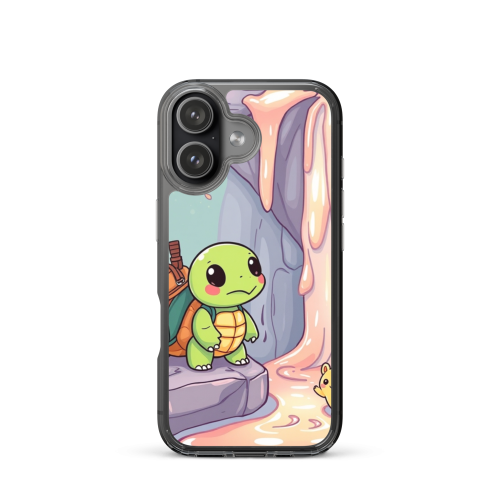 Tiny Turtle Explorer with Candy Waterfall Phone Case for Adventure Lovers