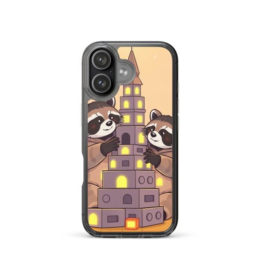 Raccoon Siblings Building Enchanted Castle Phone Case