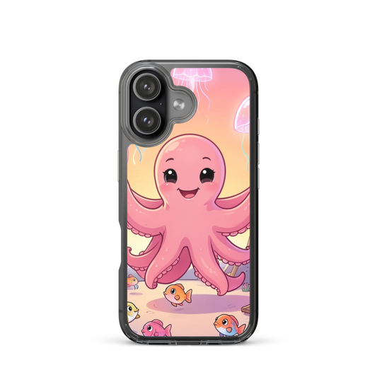 Smiling Octopus Juggling Jellyfish Coral Reef Phone Case