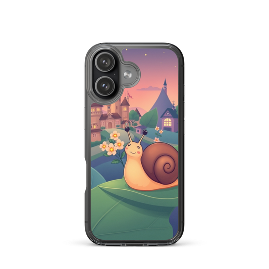 Kind-Hearted Snail Delivering Glowing Flowers Phone Case