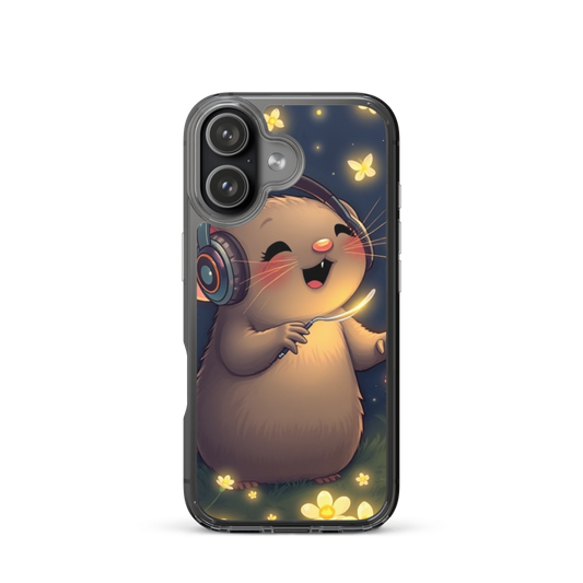 Tiny Mole Conducting Firefly Orchestra Phone Case with Luminous Garden Scene