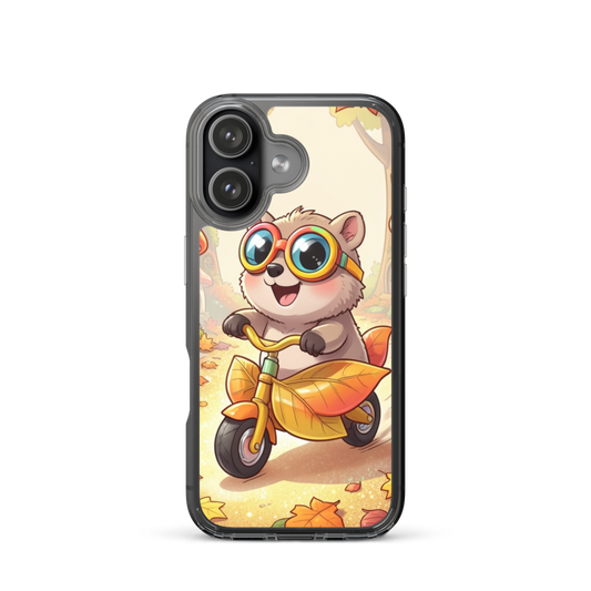 Whimsical Armadillo Leaf Scooter Phone Case for Nature Dreamers