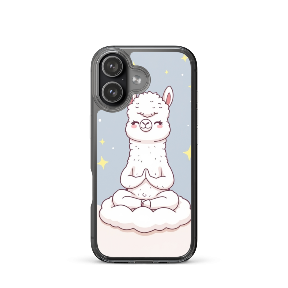 Peaceful Baby Alpaca Yogi on Cloud Mat Phone Case for Serenity Seekers