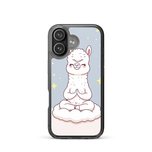 Peaceful Baby Alpaca Yogi on Cloud Mat Phone Case for Serenity Seekers
