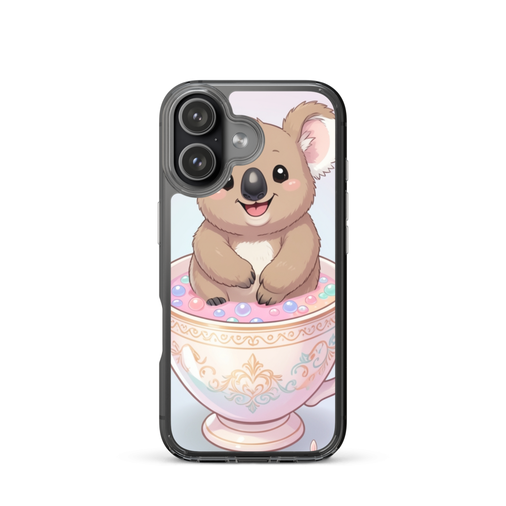 Cute Koala Floating in Bubble Tea Garden Phone Case