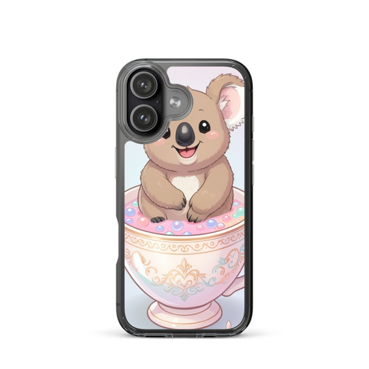 Cute Koala Floating in Bubble Tea Garden Phone Case