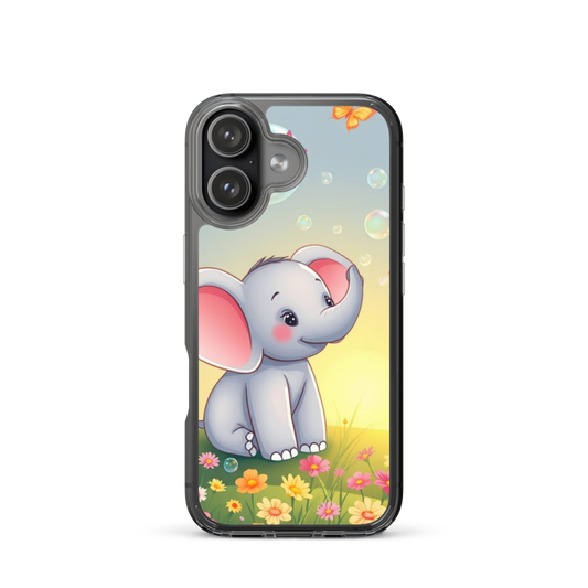 Sweet Baby Elephant Blowing Butterfly Bubbles Phone Case