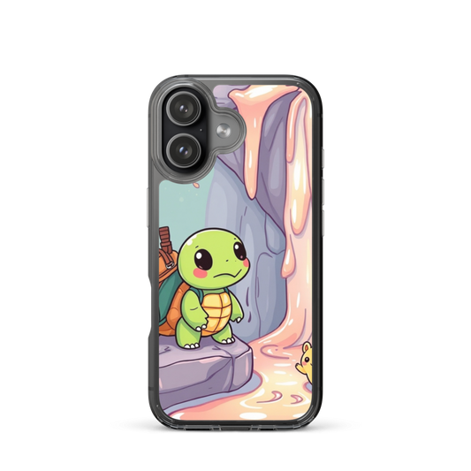 Tiny Turtle Explorer with Candy Waterfall Phone Case for Adventure Lovers