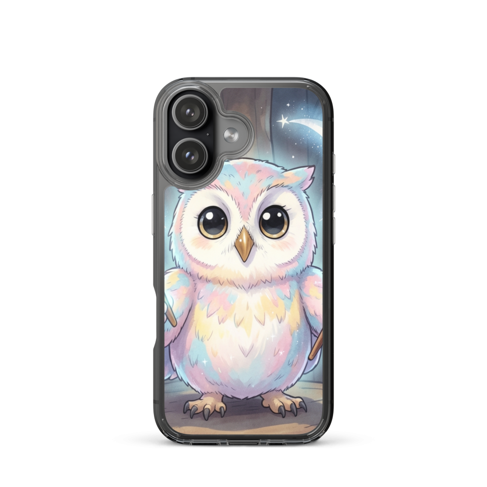 Enchanting Baby Owl Painting Moonbeam Art Phone Case