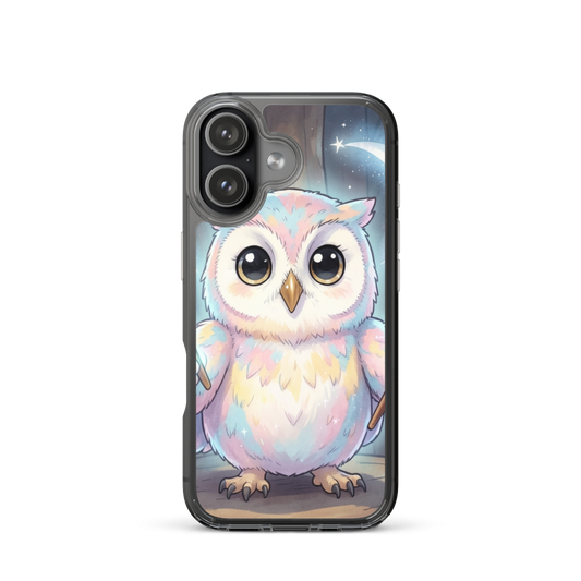 Enchanting Baby Owl Painting Moonbeam Art Phone Case