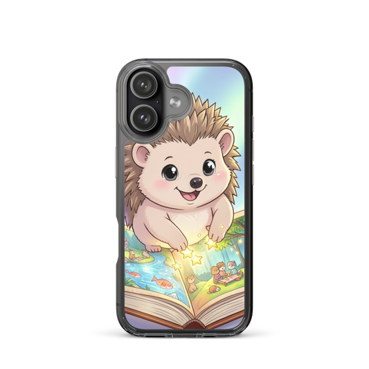 Adorable Baby Hedgehog with Star Stickers Scrapbook Phone Case