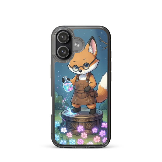 Tiny Fox Alchemist Mixing Glowing Potion Flowers Phone Case