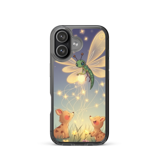Enchanted Dragonfly Storyteller Weaving Glowing Webs Phone Case