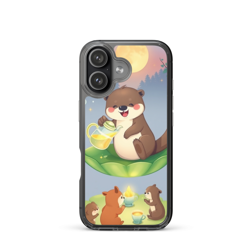 Magical Garden Party Baby Otter Phone Case with Sparkling Tea