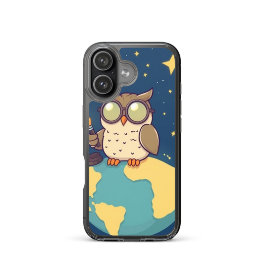 Chubby Owl Painting Constellations Artistic Phone Case