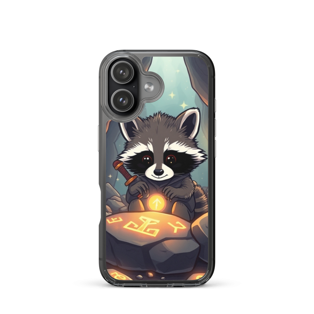 Baby Raccoon Archaeologist Crystal Cave Phone Case