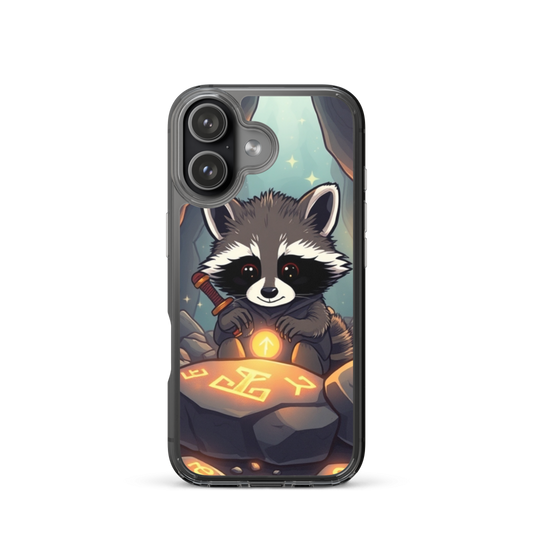 Baby Raccoon Archaeologist Crystal Cave Phone Case