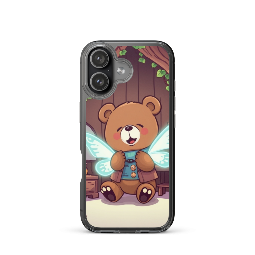 Inventive Baby Bear Cub with Glowing Butterfly Phone Case