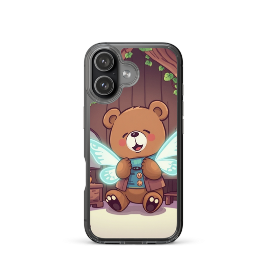 Inventive Baby Bear Cub with Glowing Butterfly Phone Case