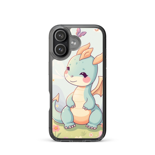 Pastel Baby Dragon with Magical Smoke Creatures Phone Case
